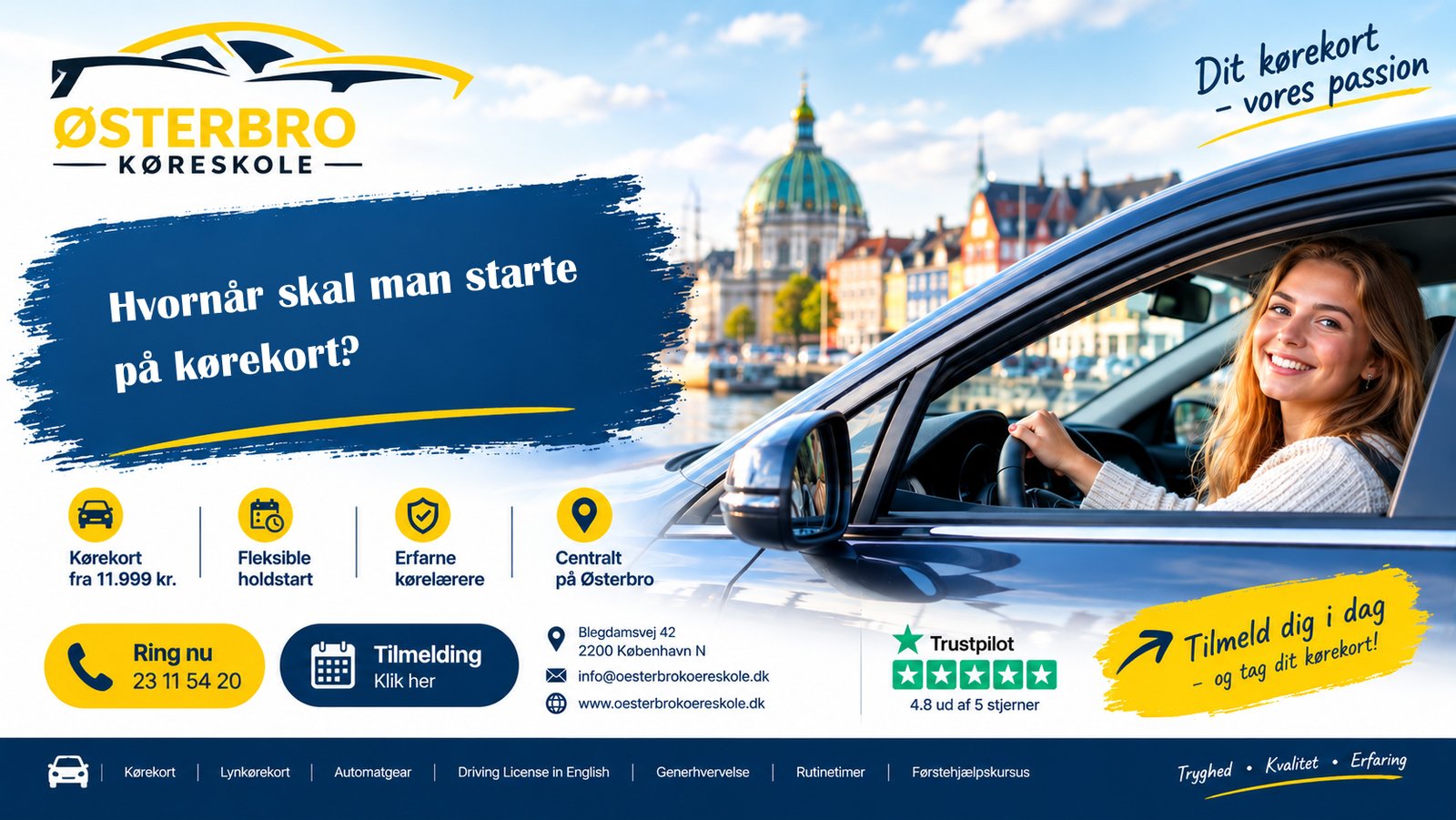 Hvornår skal man starte på kørekort?